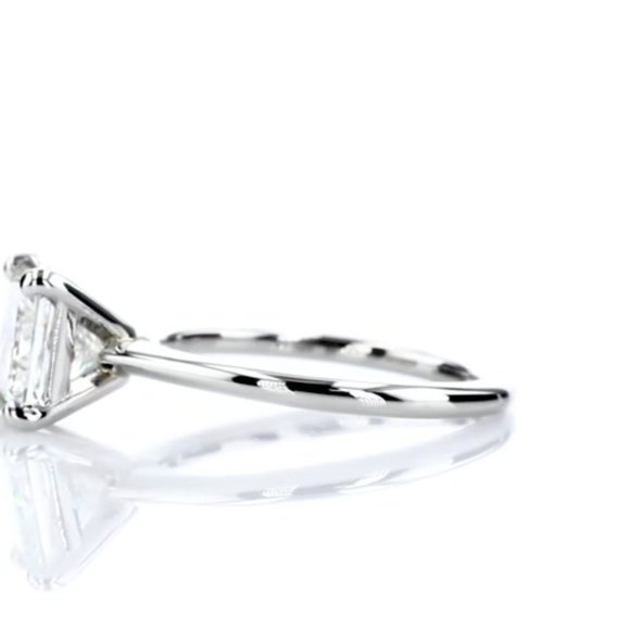 3.00 Ct Princess Brilliant Cut Moissanite Ring - Picture 3 of 5